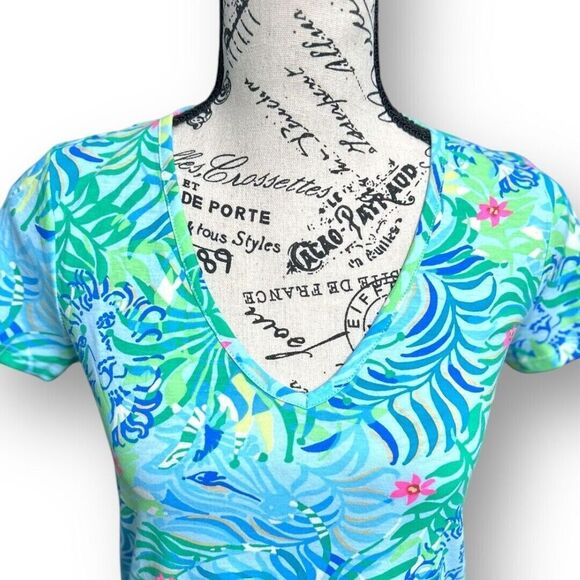 Lilly Pulitzer XS Etta V-Neck Dress Multicolor Via Parigi NWOT - Picture 8 of 10